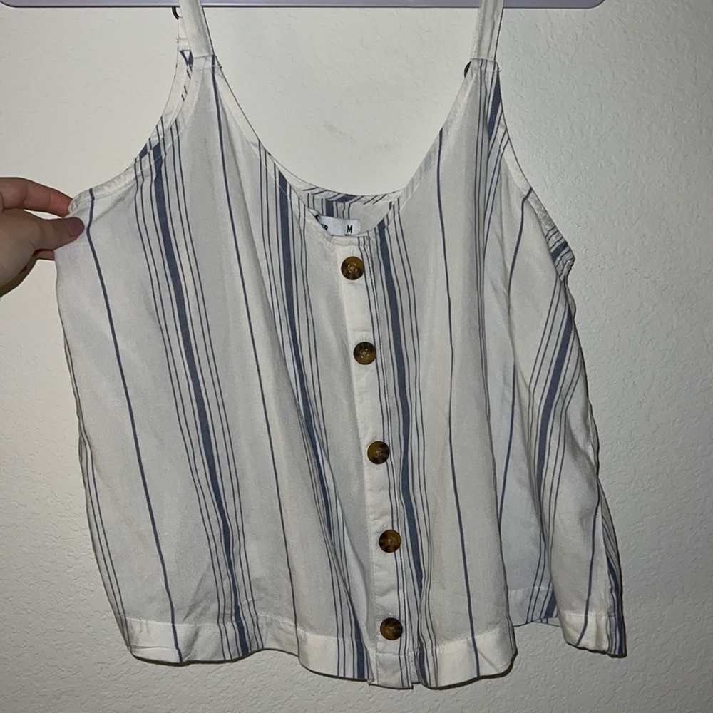 Navy/Light Blue Cream/White Tank Top